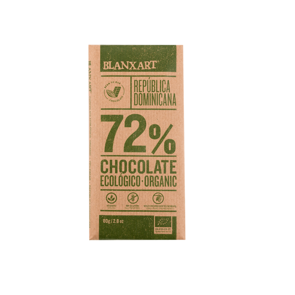 Chocolate Ecológico 72% cacao República Dominicana (80g)
