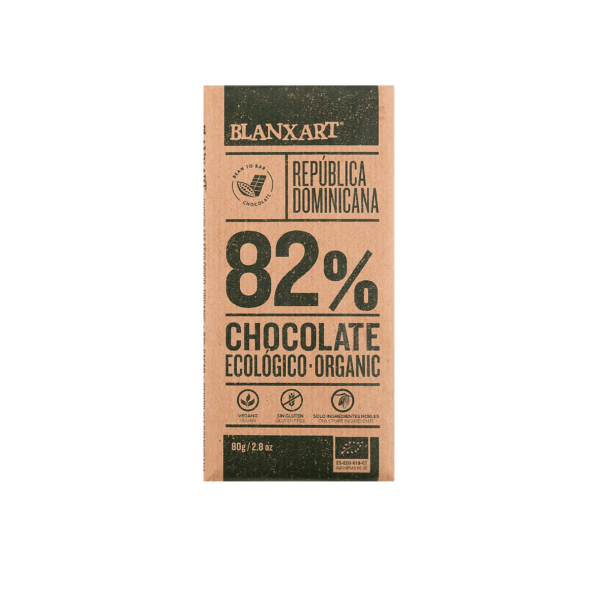 Chocolate Ecológico 82% cacao República Dominicana (80g)